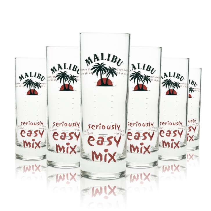 6x Malibu verre à liqueur Longdrink seriously easy Mix