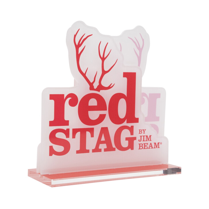 1x porte-cartes Jim Beam Whiskey Red Stag blanc/rouge