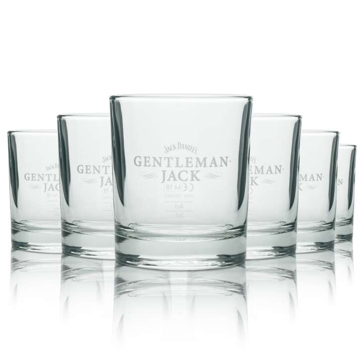 6x Jack Daniels Verre 0,2l Whiskey Tumbler Gentleman Jack Verres Gastro Calibrés