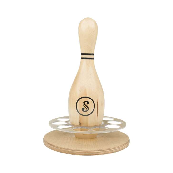 Sasse Korn Shotmeter 10 verres cône bowling bois occasion plateau support bar
