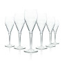 6x Verres à apéritif Cinzano Flûte à champagne Logo blanc