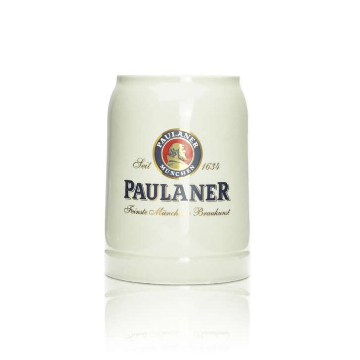 1x Paulaner verre à bière pichet en terre cuite 0,3l Franz Herb logo