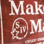 1x Makers Mark Whiskey Plaque de tôle Logo rouge aspect bois