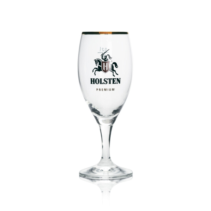 12 verres à bière Holsten Premium 0,2 l avec bord doré rastal