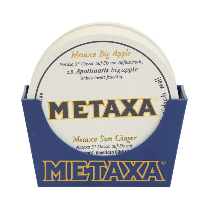10x Metaxa Brandy Dessous de verre Set 10x Présentoir + 100x Sous-verres verres