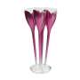 4x Moet Chandon Porte-verres à champagne Tulipe + 4 supports à verres en plastique Rose