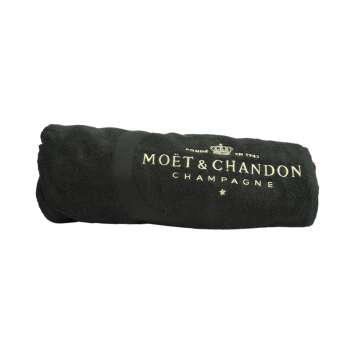 Moet Chandon Champagne Serviette de plage 160x80cm noir...