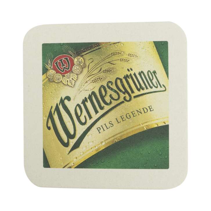 100x Wernesgrüner Sous-verres Logo Pils Légende Verres Feutre à Bière