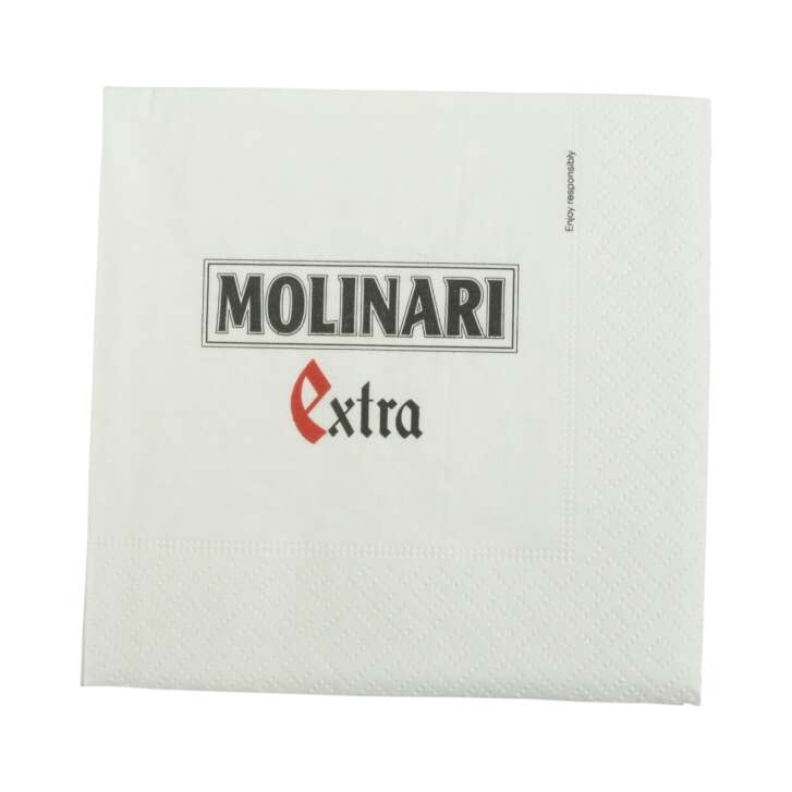50x Molinari Extra Sambuca Serviettes 3 plis Tissue 15x15 Verres Dessous de verre