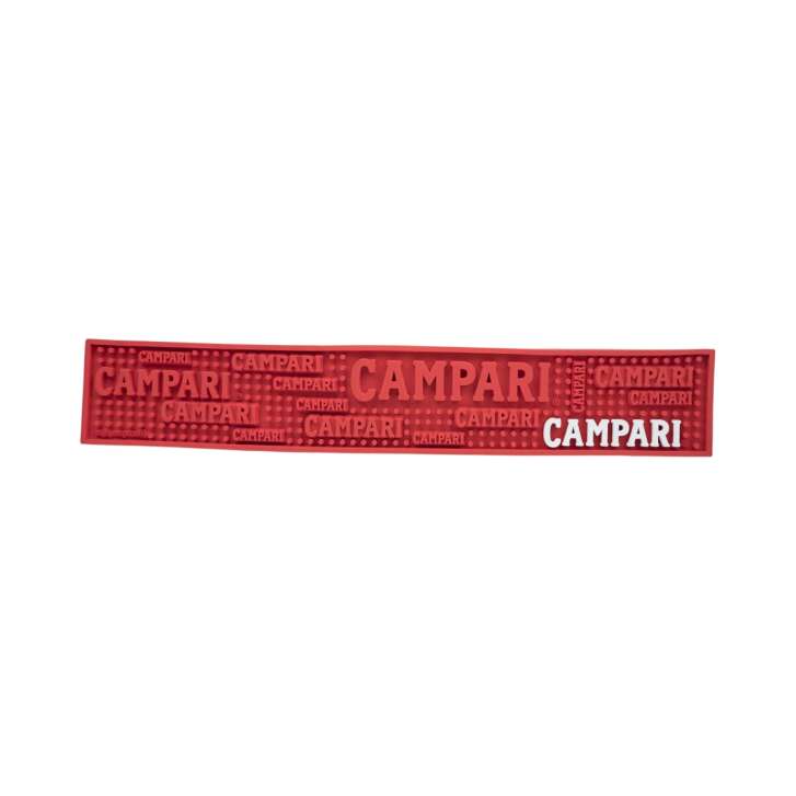 Campari Liqueur Tapis de bar 59x10cm rouge Tapis dégouttage Verres Caoutchouc Runner Antidérapant