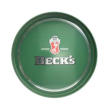 Becks plateau de bière rétro vert verres...