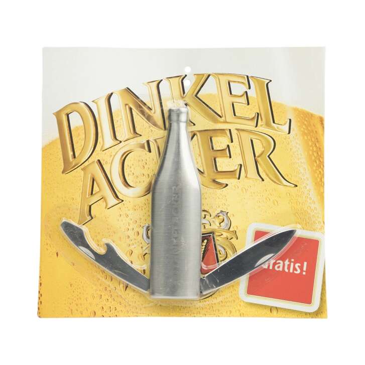Dinkel Acker Bière Mini couteau de poche Décapsuleur métal Bouteille de bière Camping