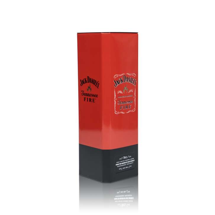 1 Jack Daniels Whiskey Boîte métal Fire Tin-Box Rouge Tôle neuve