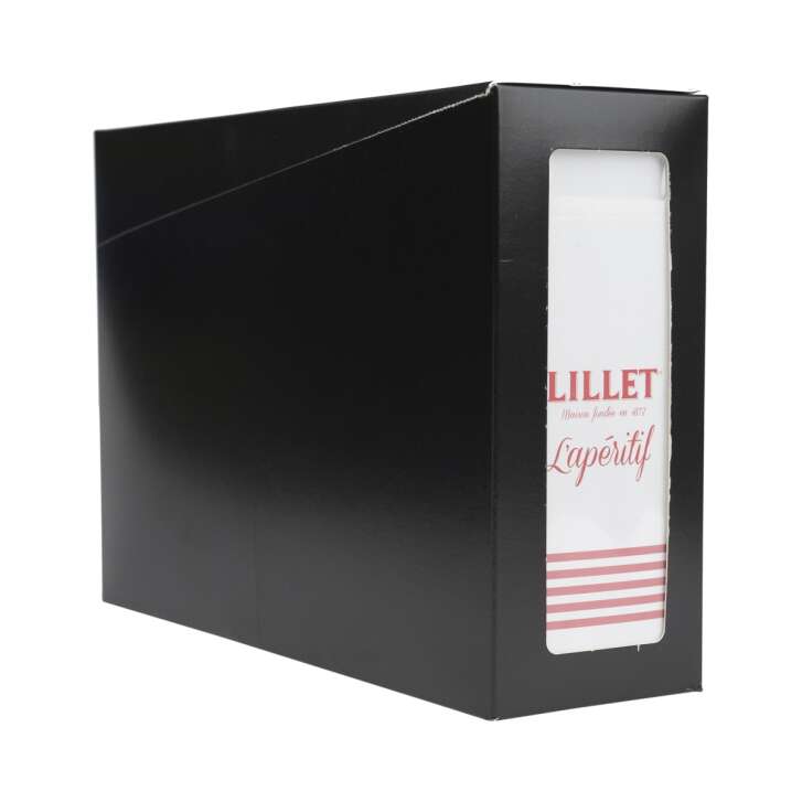 100x Lillet Liqueur Pochette à couverts 19x9cm Porte-serviettes Gastro Distributeur blanc