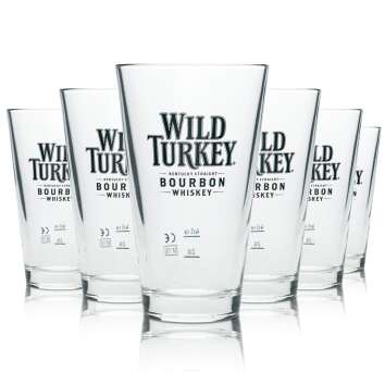 6x Wild Turkey verre à whisky long drink 250ml...