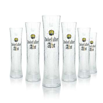 6x Zwiefalter Bier Glas 0,3l Abt Eismuster Rastal Pokal...
