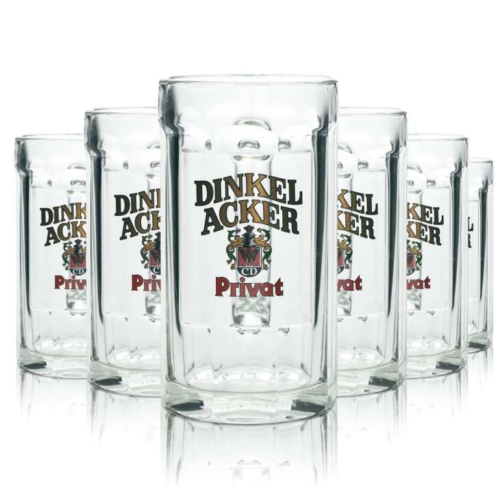 6x Dinkelacker verre à bière 0,4l Krug CD-Pils Staufeneck Seidel Sahm Henkel Privat Gläser