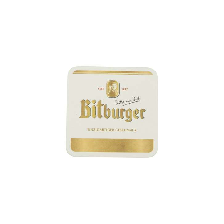 150x Bitburger Bierdeckel 10x10cm sous-verre verre feutre à bière Schoner table