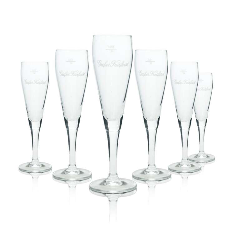 6x Großer Kurfürst Sekt Glas Flöte 0,1l Ritzenhoff Verres Champagne Flute Calice