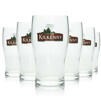 6x Kilkenny Verre à bière 0,2l Tulipe Sahm...