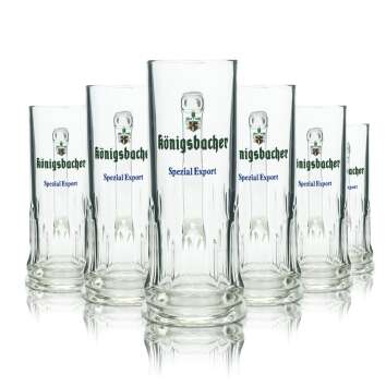 6x Königsbacher Bier Glas 0,5l Krug Spezial Export...