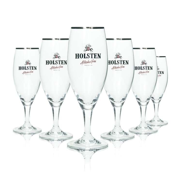 6x Holsten verre à bière 0,25l coupe sans alcool verres à pils tulipe brasserie 0,0% bar