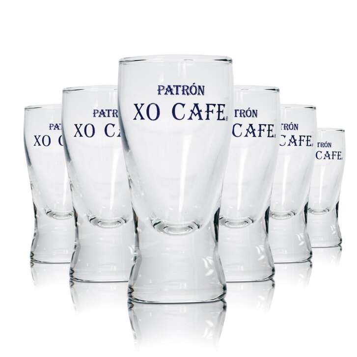 12x Patron Tequila Verre à shot XO Cafe