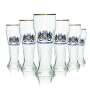 6 verres à bière Löwen Weisse 0,3 l, bière blanche, levure, verres à bière, coupe, bord doré