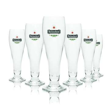 6x Heineken Verre à bière 0,2l Coupe...