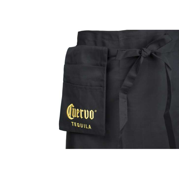 Tablier de serveur Jose Cuervo avec ceinture ventrale, poches, évent et porte-monnaie, service bar