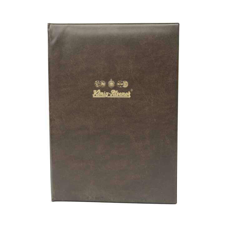 Carte des plats et des boissons König Pilsener A4 marron 3 inserts Menu Gastro