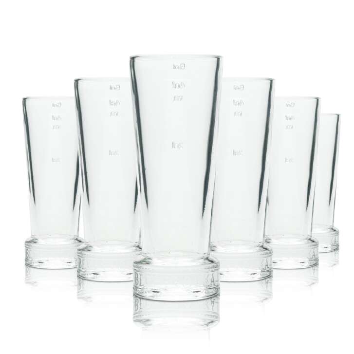 6x Becherovka Vodka verre 4cl Shot verres à liqueur court Stamper relief cristal