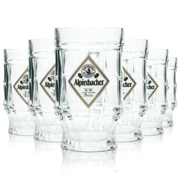 6x Alpirsbacher verre à bière 0,5l Krug...