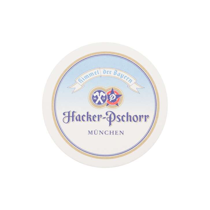 100x Hacker Pschorr Sous-verres de bière 11cm verre Ciel de Bavière