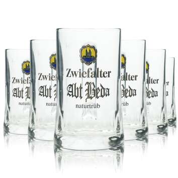 6x Zwiefalter Bier Glas 0,5l Krug Abt Beda naturtrüb...
