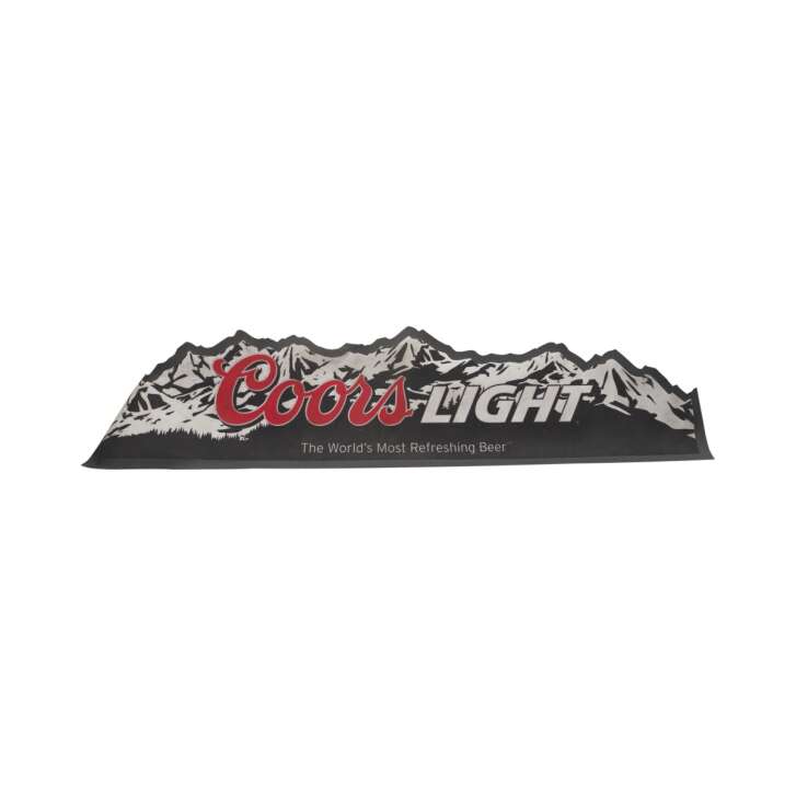 Coors Light Tapis de bar à bière 88x21cm Forme alpine Verres Tapis dégouttage Runner Bar Caoutchouc
