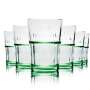 6 verres à rhum Bacardi verts empilables 36 cl