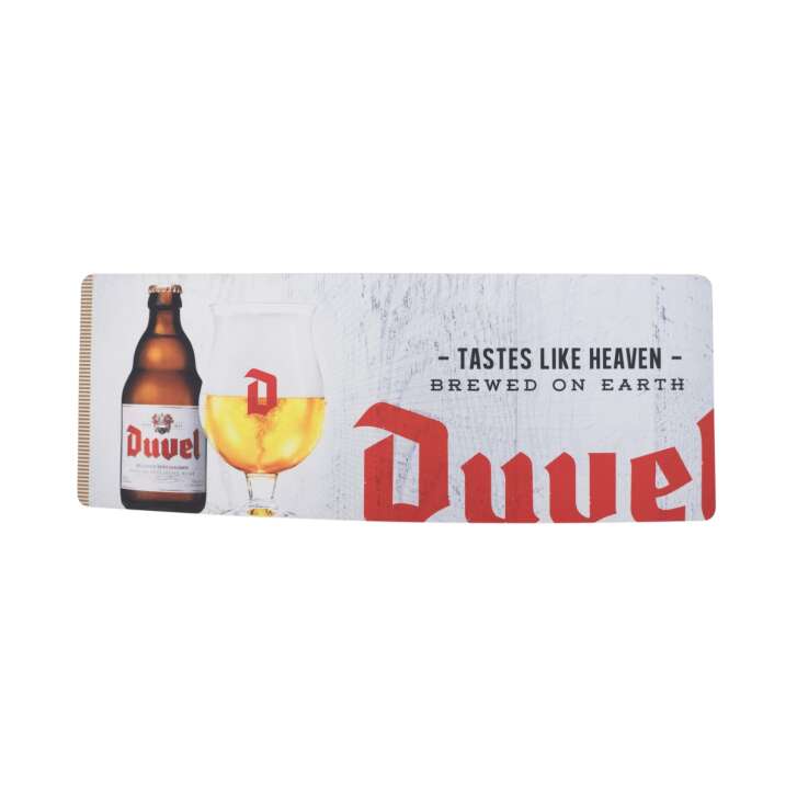 Duvel Tapis de bar à bière 59x22cm "Tastes Like Heaven" Verres Tapis dégouttage Runner Beer