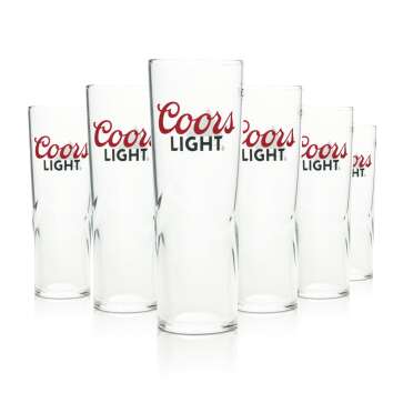 6x Coors Light verre à bière 0,3l 1/2 pinte...