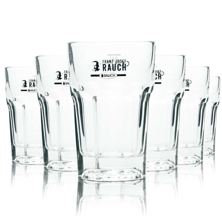 6x Franz Josef Rauch Saft Glas 0,2l Longdrink Cocktail Verres Gastro Hôtel 200ml