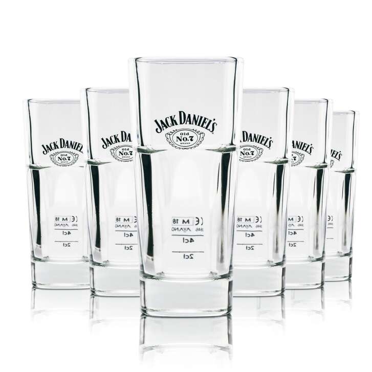 6x Jack Daniels verre à whisky long drink empilable