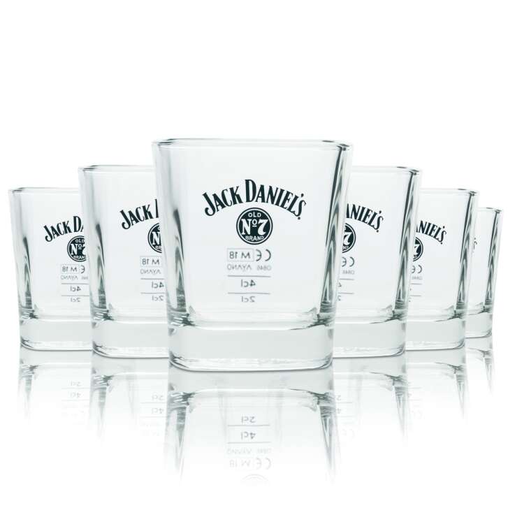 6x Jack Daniels Verre 0,24l Whiskey Tumbler No. 7 Verres Gastro Calibré Longdrink
