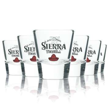 6x Sierra Tequila verre 2cl Shot court Stamper verres...