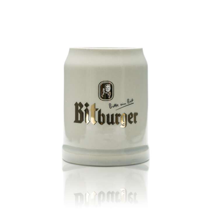 Bitburger Bier Krug 0,4l pot en terre cuite Seidel anse verres pots en pierre Braurei Beer