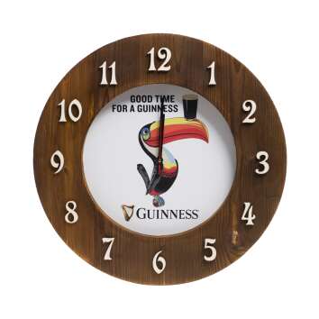 Guinness Beer Clock 47cm bois mur déco bar toucan...