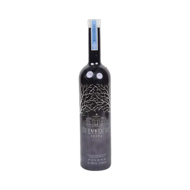 Belvedere Vodka Bouteille 3L VIDE Black Edition occasion Deko Collector Lampe