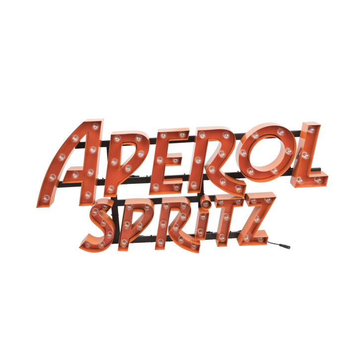 Enseigne lumineuse Aperol Spritz LED 95x50 orange, rare !
