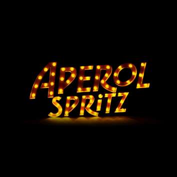 Aperol Spritz Enseigne lumineuse LED murale 95x50 Orange...