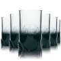 6x verre à rhum Kraken 0,3l impression en relief noir verres à long drink Tentakel Tinto