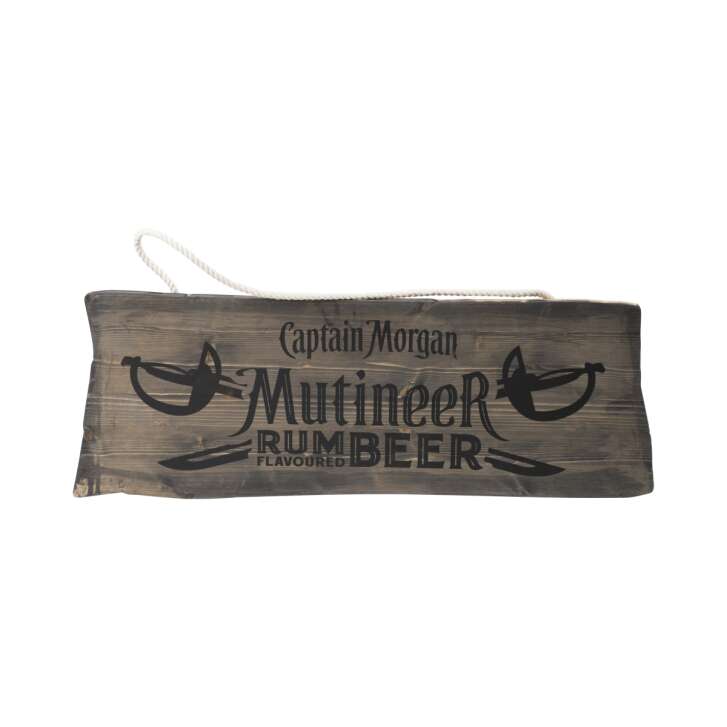 Captain Morgan Rum panneau 80x28cm bois avec cordelette "Mutineer" Beer Deko Bar